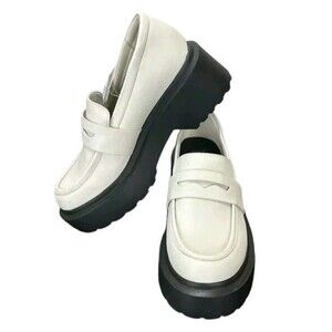 Wild Fable Shoes Size 6 New  Platform Loafer White Casual Clunky Chunky Lug Sole